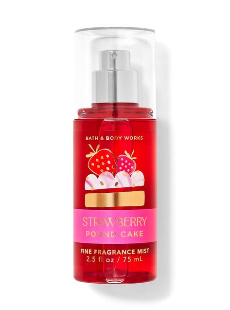 Cake Travel, Strawberry Pound Cake, Exfoliating Lip Scrub, Bath N Body Works, Pound Cake With Strawberries, Body Hygiene, Bath And Body Works Perfume, Fine Fragrance Mist, Bath And Body Care