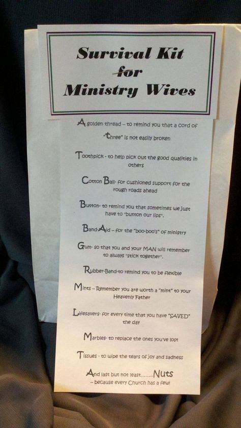 Pastors Wife Appreciation, Pastor Appreciation Month, Pastor Appreciation Day, Pastor Anniversary, Pastor Appreciation Gifts, Survival Kit Gifts, Church Gifts, Pastors Appreciation, Secret Sisters