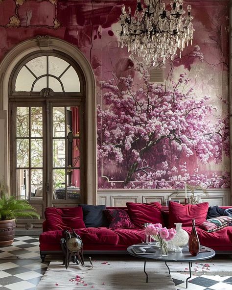 Persian Style Home, Magenta Interior Design, Magenta Interior, House In The Forest, Colorful Room Decor, Dining Room Contemporary, Stylish Interior Design, Japandi Interior, Classy Decor