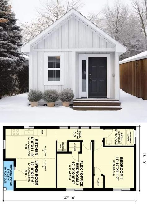 400sqm House Design, 12x40 Floor Plan Layout, 10x20 Tiny House Floor Plans, Small Home Floor Plan, Granny Pods Floor Plans, American House Design, Tiny House Designs, Guest House Plans, Small Cottage House Plans