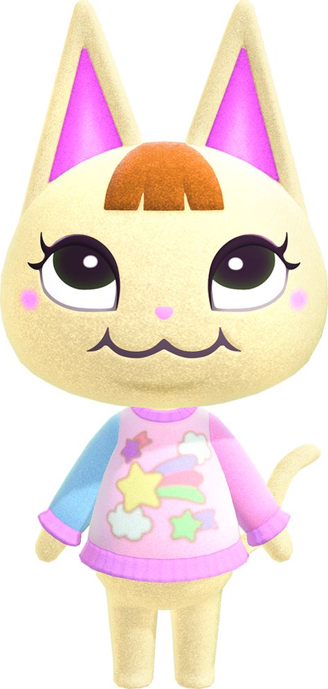 Merry is a peppy cat villager from the Animal Crossing series. She first appeared in Doubutsu no Mori e+ as one of six starter cards bundled with the game, alongside Walker, Maggie, Rod, Angus, and Willow, respectively. Merry was absent from Animal Crossing: Wild World, but reappeared in Animal Crossing: City Folk. Her English name comes from "merry," having the same meaning as her Japanese name, and is also similar to the common given name "Mary." Animal Crossing Cats, Mod Wall, Animal Crossing Wiki, Animal Crossing Fan Art, Retro Fridge, City Folk, Animal Crossing Characters, Animal Crossing Villagers, Green Furniture