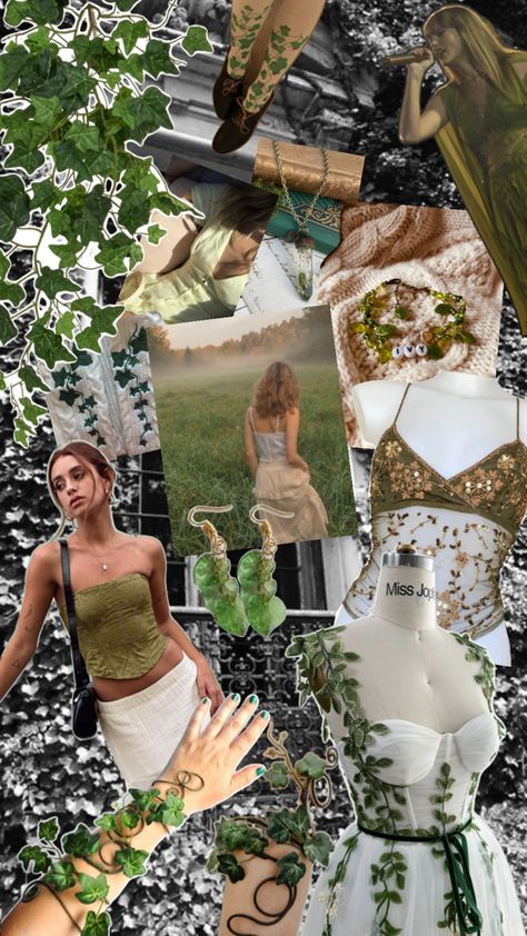 a collage of ivy inspired pictures to create an outfit for the eras tour Taylor Swift Ivy, Ivy Taylor Swift, Green Dress Outfit, Eras Tour Outfit, Taylor Swift Outfits, Taylor Swift Concert, Eras Tour, Concert Outfit, The Creation