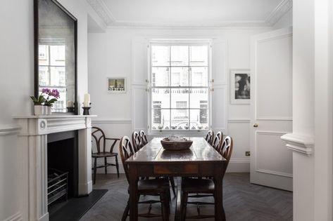 Georgian Dining Room Ideas, Georgian Townhouse Interior, Georgian Town House Interiors, Georgian Dining Room, Georgian Townhouse Floorplan, Georgian Dining Table, Modern Victorian Dining Room Kitchen & Dining Tables, Modern Georgian, Georgian Townhouse