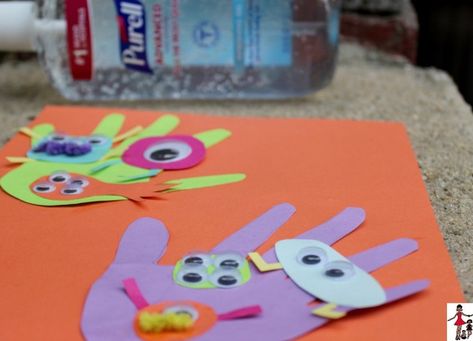 Icky Germs Craft For Kids - Rattles & Heels Hygiene Crafts For Kids Art Projects, Germ Activities For Preschool, Germ Activities, Germ Crafts, Germs Lessons, Germs Activities, Prek Crafts, Scratch Book, Lesson Plans For Toddlers