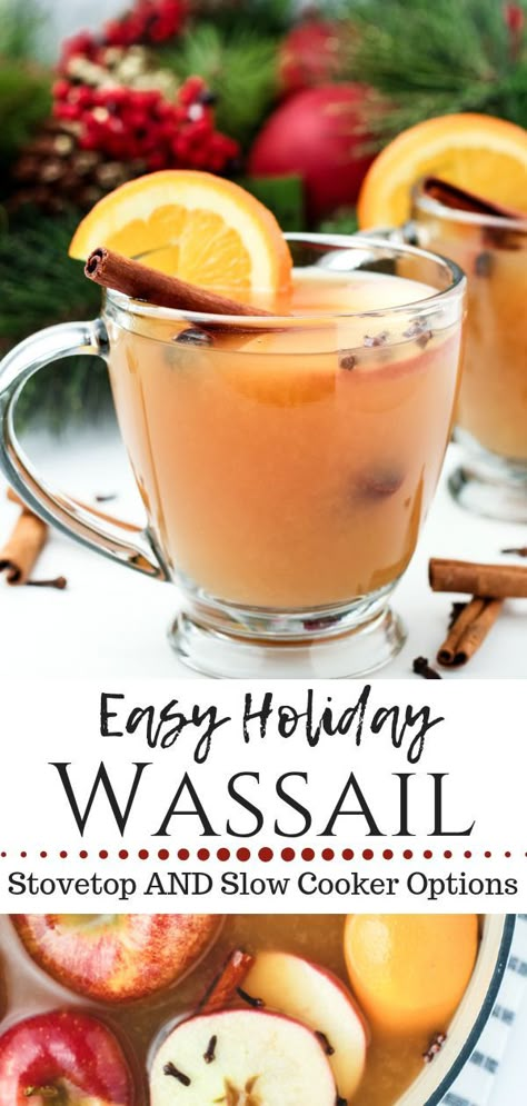 Nothing says the holidays like this Easy Holiday Wassail! It’s a warm, spiced apple cider punch that’s sweet, tangy and perfectly spiced. Plus it makes the entire house smell just wonderful! via www.thesaucyfig.com #easyrecipes #holidaydrinks #wassail #applecider #Christmasrecipes #Christmas Holiday Wassail, Cider Punch, Apple Cider Punch, Wassail Recipe, Hey Bartender, Thanksgiving 2023, Hot Cocktails, Vegan Holiday, Spiced Apple Cider