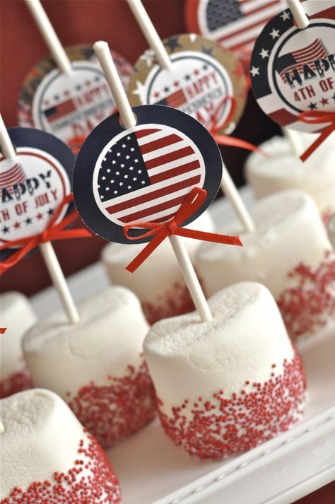 Memorial Day BBQ Party Ideas - perfect Americana party ideas with DIY decorations, food and printables! - BirdsParty.com Party In The Usa Birthday Theme, American Party Ideas, Americana Party, American Themed Party, Fabulous Desserts, Desserts Table, Nautical Birthday Party, Usa Party, American Party