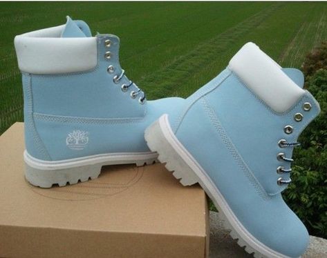 Light Blue Boots, Blue Timberland Boots, Timberland Boots Outfit Mens, Timberland Boots Outfit, Timberland Waterproof Boots, Timberland Boots Mens, Shoes Boots Timberland, Jordan Shoes Girls, Blue Boots