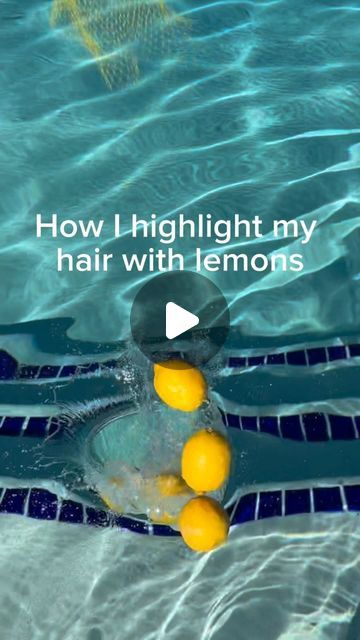 Tessa on Instagram: "How I highlight my hair naturally using lemon juice & sun 🍋✨🌞🌊  . . . . . . . . . . . . . . . . . . . #naturalhighlights #lemonjuicehighlights #longhair #healthyhair #goldenhair #haircolor #tessapeay #hairlightening" Lemon In Hair, How To Get Natural Highlights, Lemon Juice Hair Lightener, Lemon Juice Highlights, Lemon Highlights, Lemon Juice Hair, Natural Highlights, How To Lighten Hair, Golden Hair