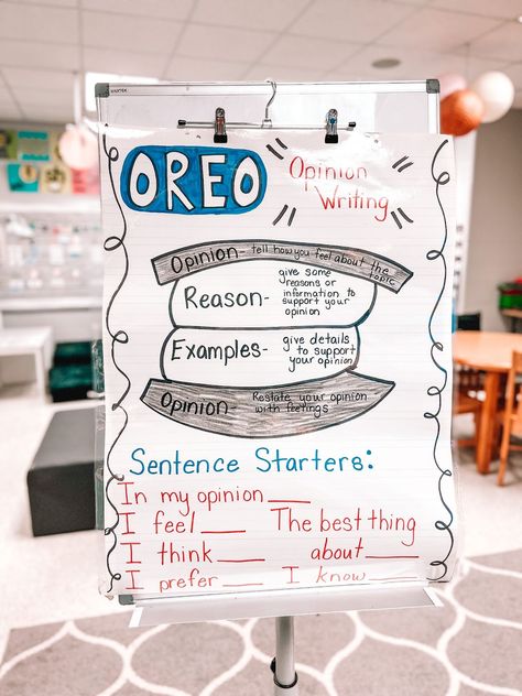 Oreo Anchor Chart, Letter Writing Anchor Chart, Expository Writing Anchor Chart, Opinion Anchor Chart, Writers Workshop Anchor Charts, Oreo Opinion Writing, Oreo Writing, Narrative Writing Anchor Chart, Informational Writing Anchor Chart