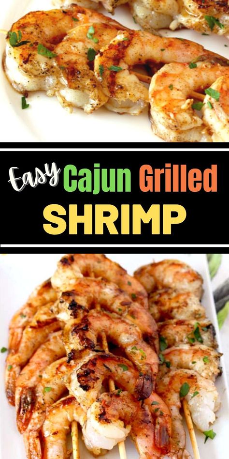 Shrimp On Skewers, Bbq Shrimp Skewers, Cajun Grilled Shrimp, Grilled Shrimp Seasoning, Grilled Shrimp Marinade, Grilled Jumbo Shrimp, Easy Grilled Shrimp Recipes, Marinated Grilled Shrimp, Shrimp Grilled