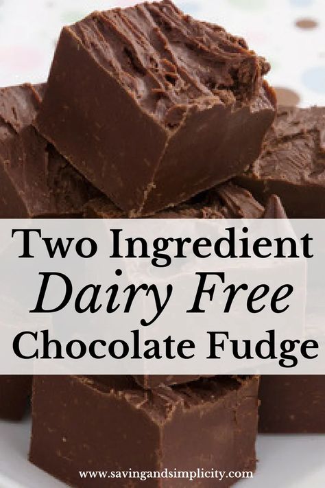 Dairy Free Fudge, Chocolate Fudge Recipe, Dairy Free Cooking, Dairy Free Baking, Dairy Free Treats, Lactose Free Recipes, Dairy Free Snacks, Fudge Recipes Chocolate, Egg Free Recipes