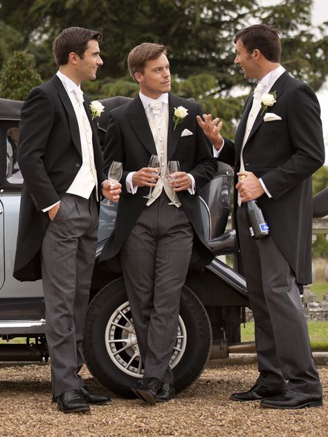 Wedding Morning Suits, Wedding Suits Groomsmen, Wedding Tux, Mens Wedding Attire, Morning Suits, Groom And Groomsmen Attire, Wedding Groomsmen, Groomsmen Suits, Groomsmen Attire