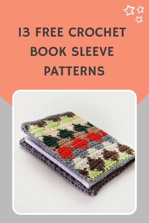 Love reading? And crocheting? Create your book sleeve today following one of these 13 free crochet patterns! Crochet Book Cover Free Pattern, Crochet Book Sleeve Free Pattern, Crochet Book Sleeve, Sleeve Patterns, Crochet Book Cover, Bookmark Crochet, Crochet Case, Crochet Book, 4mm Crochet Hook