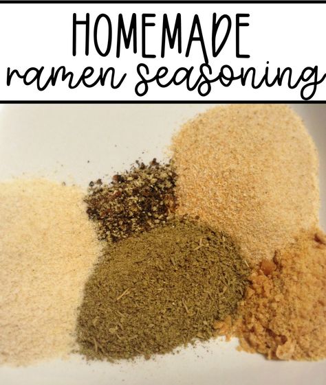 Homemade Ramen Powder, Diy Ramen Seasoning Chicken, Diy Beef Ramen Seasoning, Spicy Ramen Seasoning Recipe, Homemade Ramen Seasoning, Ramen Seasoning Recipe, Chicken Bouillon Recipe, Ramen Seasoning, Shake It Up