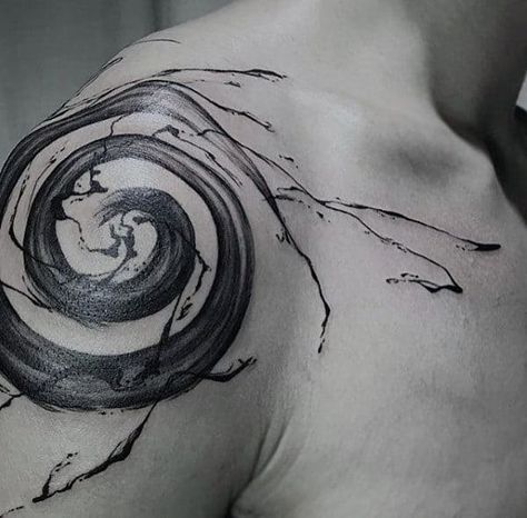 Spiral Tattoo, Swirl Tattoo, Spiral Tattoos, Backpiece Tattoo, Brush Tattoo, Abstract Tattoo Designs, Tattoo Shoulder, Circle Tattoo, Aleister Crowley