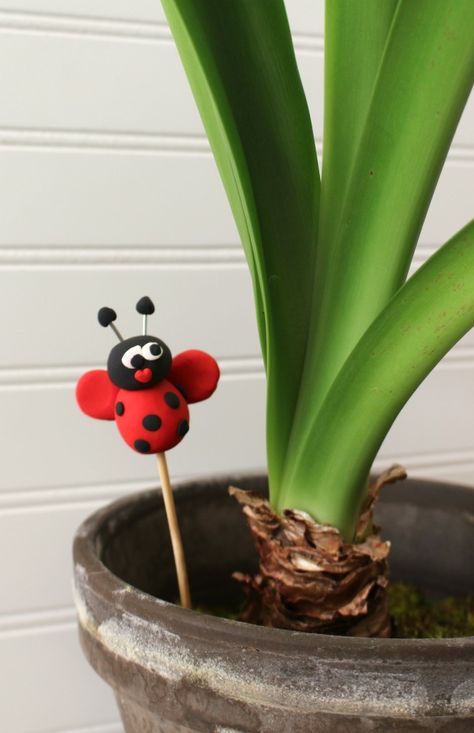 Search Results garden Garden Sticks Diy, Kulhad Art, Garden Sticks, Plant Sticks, Bug Activities, Diy Hair Accessories Ribbon, Ladybug Crafts, Bug Crafts, Garden Miniature