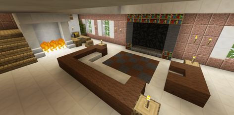 20 Living Room Ideas Designed in Minecraft Living Room Designs Minecraft, Living Room Minecraft, Minecraft Living Room Ideas, Furniture Minecraft, Minecraft Living Room, Minecraft Room Decor, Living Room In Minecraft, Case Minecraft, Minecraft Interior Design