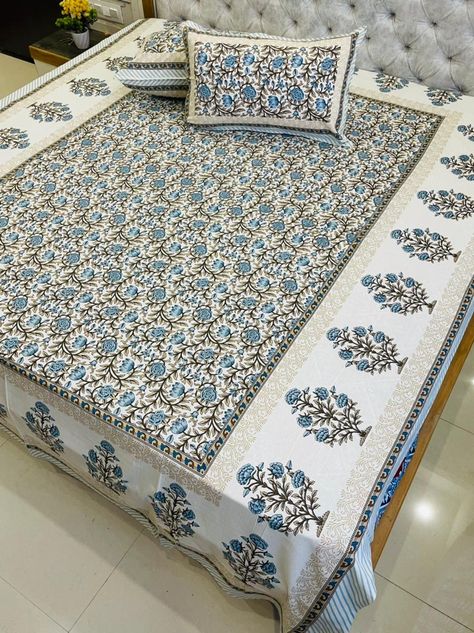 Sheet Design Ideas, Bedsheet Pattern, Indian Block Print Pattern, Bedsheets Ideas, Sindhi Culture, Bed Sheet Design, Block Printing Designs, Bedsheet Design, Bad Cover