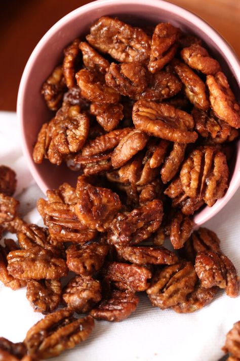 Pecans For Salad, Sugar Roasted Pecans, Candied Pecans Easy, Recipe For Salad, Easy Candied Pecans, Roasted Pecans Recipe, Pecan Recipes Easy, Candied Pecans Recipe, Salad Toppers