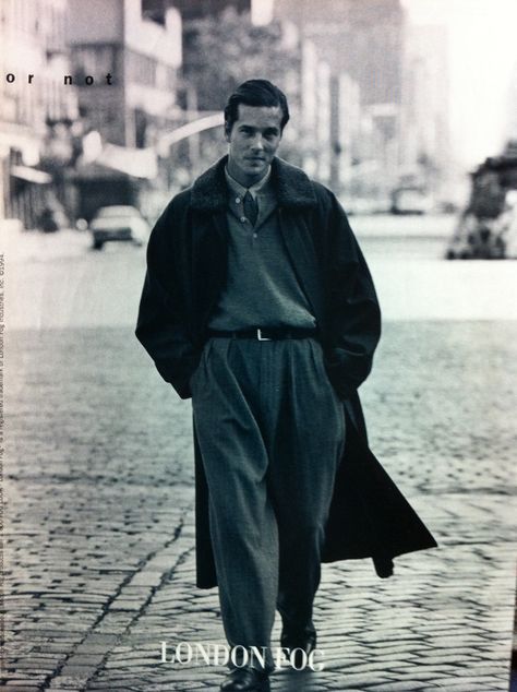 GQ 1994. That baggy suit and jacket look 80s Street Fashion, Baggy Suits Men, Baggy Suit, 80s Fashion Men, 90s Fashion Men, Ivy Style, American Casual, Vintage Mens Fashion, Ralph Lauren Style