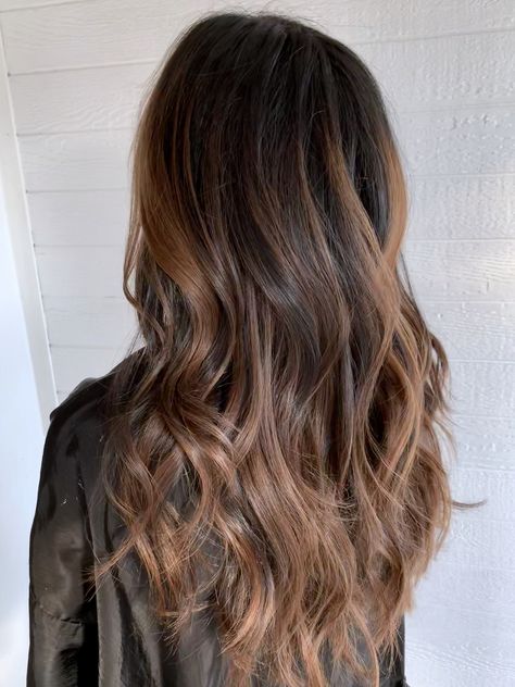 Burnett’s balayage @maryxjoy Burnett Balayage, Burnett Hair With Blonde, Honey Burnett, Fall Burnett Hair Color, Burrnette Hair Girl, Burrnette Hair Girl With Highlights, Butterfly Haircut Burnett, Burnett Hair Color Ideas, Burnett Hair