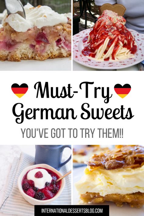 10 Must-Try German Desserts & Sweet Treats - International Desserts Blog - Recipes with a sprinkle of travel Octoberfest Food Desserts, German Food Recipes Dessert, German Dinner Ideas, German Desserts Easy, German Desserts Authentic, German Recipes Authentic, Cream Pastries, Pastries Chocolate, German Food Recipes