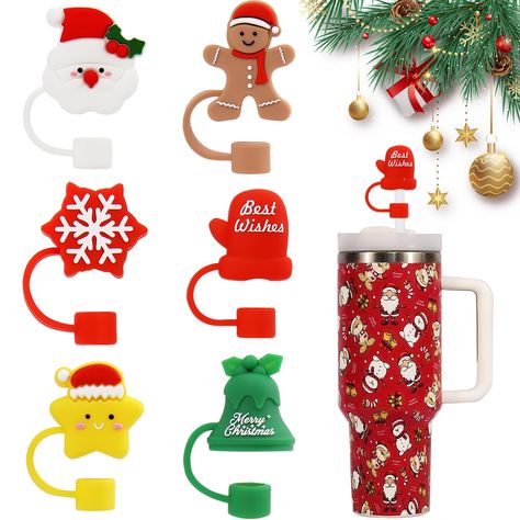 PRICES MAY VARY. 🎄【Christmas for Stanley Cup Accessories】Straw covers for stanley cup christmas decorations for 10mm Straws,also fits stanley 40oz straw toppers and 30oz cups. There are 6 adorable christmas stanley cup straw topper decorative for a Christmas look that's both cute and practical. This straw lid is perfect for Christmas cup decoration, Christmas interior decoration, Christmas gift decoration, it can easily add a festive atmosphere to any environment! ❄️【Easy to Use for Stanley Cup Christmas Stanley, Christmas Interior Decor, Stanley Accessories, Cup Decoration, Straw Covers, Straw Cover, Straw Toppers, Cup Accessories, Christmas Interiors