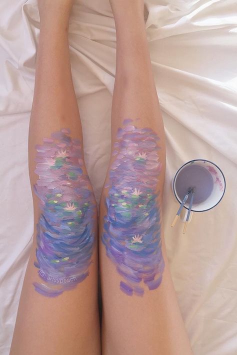 Kunst Inspo, Leg Art, Leg Painting, Popsugar Beauty, Artist Aesthetic, Art Corner, 문신 디자인, Hand Tattoo, Aesthetic Painting