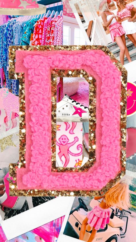 D Preppy Letter, Preppy Letters, Letters Wallpaper, D Wallpaper Letter Cute, Letter Background, Good Vibes Wallpaper, Letter Wallpaper, Wallpaper For Phone, Patterns Wallpaper