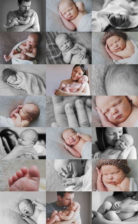 Black White Collage, White Collage, Foto Newborn, Baby Fotografie, Baby Pictures Newborn, Newborn Photography Poses, Newborn Baby Photoshoot, Newborn Photo Ideas, Baby Sleep Problems