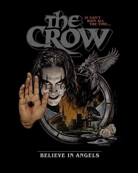 The Crow 1994, The Crow Movie, Can't Rain All The Time, Crows Artwork, Fright Rags, Eric Draven, Mixed Pictures, Crow Movie, Brandon Lee