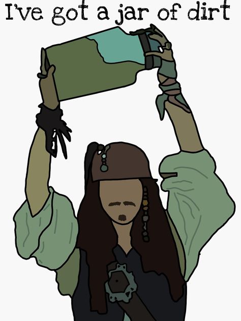 Captain Jack Sparrow Aesthetic, Jack Sparrow Graduation Cap, Jack Sparrow Fanart, I Got A Jar Of Dirt, I've Got A Jar Of Dirt, Pirates Of The Caribbean Fanart, Captain Jack Sparrow Drawing, Pirates Of The Caribbean Drawings, Jar Of Dirt Jack Sparrow