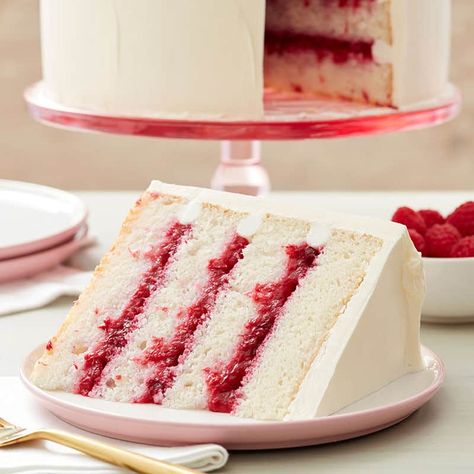 How to Make Strawberry Cream Cake Filling | Our Baking Blog: Cake, Cookie & Dessert Recipes by Wilton Jam For Cake Filling, Peanut Butter Cake Filling, Raspberry Cake Filling, Lemon Cake Filling, Raspberry And Almond Cake, Chocolate Raspberry Cake Recipe, Raspberry Cake Recipes, Strawberry Cake Filling, Strawberry Cream Cakes