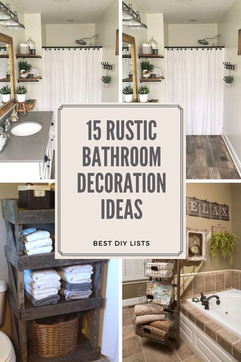 Rustic Bathroom Decoration #bathroom Bathroom Western, Bedroom Tree, Rustic Storage Cabinets, Unique Bathroom Decor, Bedroom Rustic, Bathroom Apartment, Bathroom Luxury, Decoration Bathroom, Modern Rustic Decor