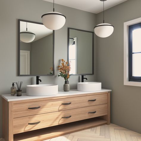 Vessel sink bathroom vanity