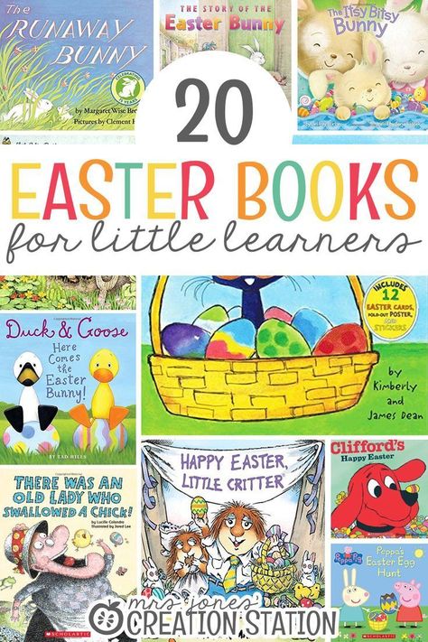 With Easter coming up, it is fun to teach our little learners all about this special time of year. Teaching them about Easter is such fun unit. Your kids will enjoy an Easter unit and learn so much about the holiday. These 20 Easter Books for kids go well with the Easter unit! #Easter #reading #books #kids #holiday Easter Read Alouds, Spring Lesson Plans, Big Library, Pocket Of Preschool, Homeschooling Activities, Easter Kindergarten, Easter Lessons, Spring Lessons, Easter Week