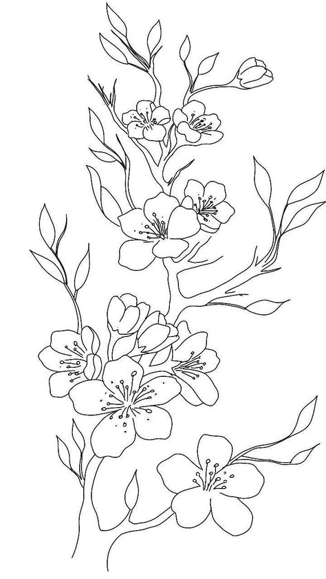 Floral Sketches Design, Flower Pattern Drawing, Doodle Art Flowers, Scratchboard Art, Fabric Painting Techniques, Print Design Art, Flower Sketches, Butterfly Drawing, Embroidery Flowers Pattern