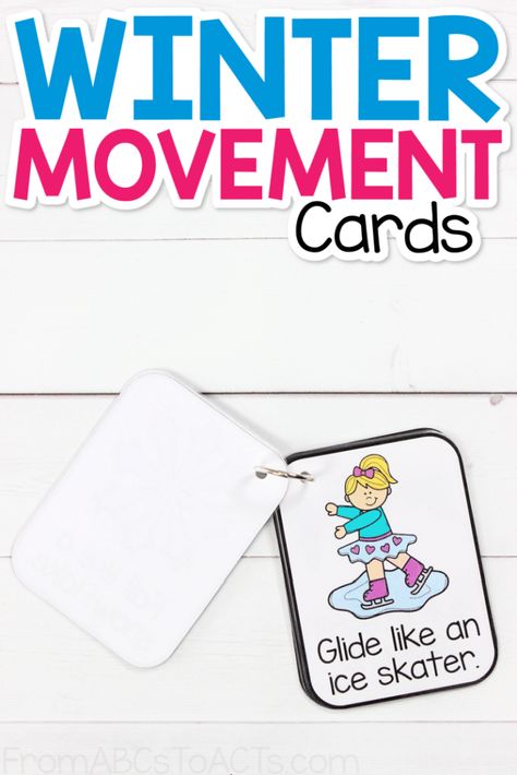 Winter Movement Cards Movement Cards, Fun Winter Activities, Winter Activities For Kids, Gross Motor Activities, Movement Activities, The Wiggles, Gross Motor, Motor Activities, Gross Motor Skills