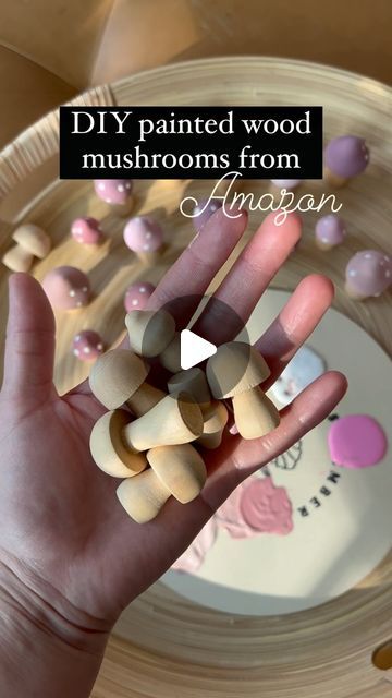 Ember Pearl Co | Jackie Wasinger on Instagram: "You guys….I’m so excited to share that the next Ember Pearl Co. Paint + Sip Party Week is happening later this month!! 🎨🍷🥳

I’m working on a few DIY projects in preparation of the party decor and tablescape, including these DIY painted wood mushrooms from @amazon ✨

Can’t wait to show you how I use these adorable mushrooms for the whimsical Paint + Sip Party theme! 🍄🌸🍃
.
.
.
.
#painting #diy #diyideas #diyinspiration #diyreels #whimsical #mushrooms #mushroomdecor #fairygarden #amazon #amazonfinds #amazonshopping #diycrafts #diydecor #diyparty #diypainting #crafty #crafts #toadstool #craftsposure #crafttime #craftygirl #craftideas #diycraft #paintwithme #pinterest #pinterestinspired #crafter #craftersgonnacraft #craftersofinstagram" Wood Mushrooms, Whimsical Mushrooms, Theme Painting, Pink Mushroom, Mushroom Decor, Paint And Sip, Craft Time, Painted Wood, Diy Party