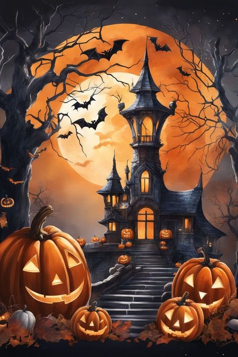 Playground - free-to-use online AI image creator Halloween Houses, Ghost House, Halloween Banner, Halloween Stuff, Halloween Pictures, One Image, Create Art, Image Generator, Halloween Ghost