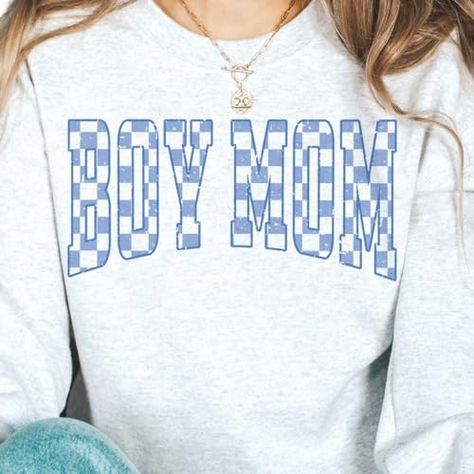 Boy Mom Graphic T-Shirt, White, Women's (S, Grey) Boy Mom Sweatshirt, Boy Mom Shirt, Mothers Of Boys, Mom Of Boys Shirt, Blue Crewneck, Trendy Graphic Tees, Mom Sweatshirt, September 2024, Boy Mom