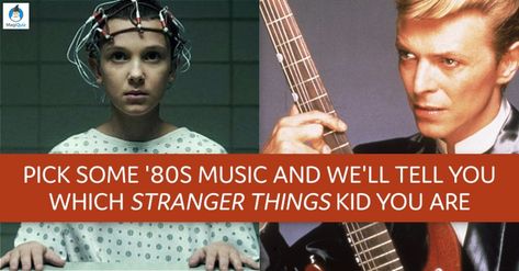 Tell Us Your Favorite 80’s Music And We’ll Reveal Which Kid You Are From Stranger Things! – MagiQuiz - Hilariously Illuminating Quizzes Stranger Things Quiz, 80s Sci Fi, Eggo Waffles, Jonathan Byers, The Best Songs, Should I Stay, 80's Music, Stranger Things Kids, The Stranger