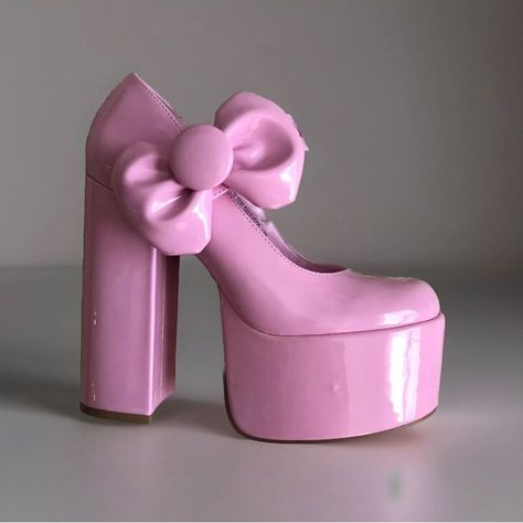 Dolls Kill X Hello Kitty Bow Pink Pastel Platform Heels Mary Jane's Sanrio 5 Pre-Loved Item. Good Condition. I Usually Wear Size 6 In Sneakers And Boots. But 5 In Heals. Please Refer To Pictures For Size, Details, And Wear. Might Have Some Surface Wear From Storage. Please Compare Measurements (If Ever) Of What You Own, To Ensure It’s To Your Liking. Comes With Free Cute Waterproof Sticker As A Thank You When Shipped Pink Platform Mary Janes, Pastel Platform Heels, Kawaii Mary Janes, Platform Shoes Kawaii, Aaliyah Drawing, Hello Kitty Heels, Sanrio Accessories, Dolls Kill Shoes, Hello Kitty Bow