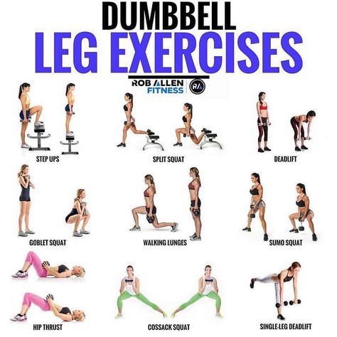 Bolafit on Instagram: “🔥Dumbbell Leg Exercises🔥 . . Tag someone who loves to train legs 😉 . Here are some great exercises if you’re stuck with only dumbbells.…” Fitness Before After, Leg Workouts Gym, Yoga Nature, Dumbell Workout, Gym Antrenmanları, Leg Exercises, Trening Fitness, Yoga Exercises, Super Busy