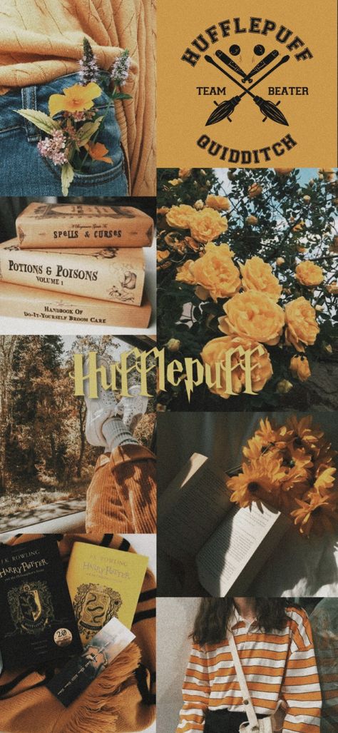 Hufflepuff Lockscreen, Harry Potter Flowers, Books Harry Potter, Lockscreen Wallpaper Aesthetic, Flowers Fashion, Aesthetic Books, Lockscreen Wallpaper, Wallpaper Aesthetic, Harry Potter