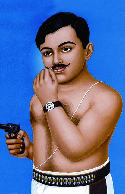 Chandrasekhar Azad aka ActionHero!!!!  OMG this is too cute! I want this painting in my house, asap!! Chandrashekhar Azad Wallpaper, Chandrasekhar Azad Photo, Chandrashekhar Azad Photo, Chander Shekhar Azad, Chandra Sekhar Azad, Chandra Shekhar Azad, Chandrashekhar Azad, Mahatma Gandhi Photos, Bhagat Singh Wallpapers