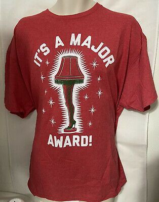 Men's IT'S A MAJOR AWARD Leg Lamp A CHRISTMAS STORY TEE Men's XXL NWT | eBay Christmas Story Christmas Shirts, Christmas Fan Merchandise Crew Neck Tops, Christmas Story Quotes, A Christmas Story Leg Lamp, Christmas Story Leg Lamp, Leg Lamp, Christmas Story, Family Christmas Shirts, Christmas Family