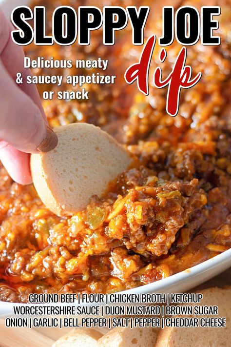 Sloppy Joe Dip Pinterest Sloppy Joe Dip, Sloppy Joes Dip, Cheesy Sloppy Joes, Homemade Sloppy Joes, Homemade Salsa Recipe, Sloppy Joes Recipe, Dip Recipes Easy, Kitchen Fun, Sloppy Joe