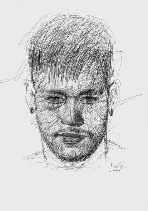 Portrait Drawing, Neymar, Brazil, Drawings, Art