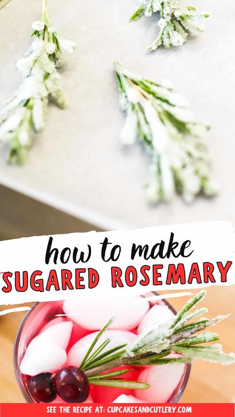 Sugared Rosemary, Rosemary Garnish, Kid Drinks Recipes, Rosemary Cocktail, Popular Cocktail Recipes, Best Mixed Drinks, Christmas Drinks Recipes, Easy Alcoholic Drinks, Mixed Drinks Recipes